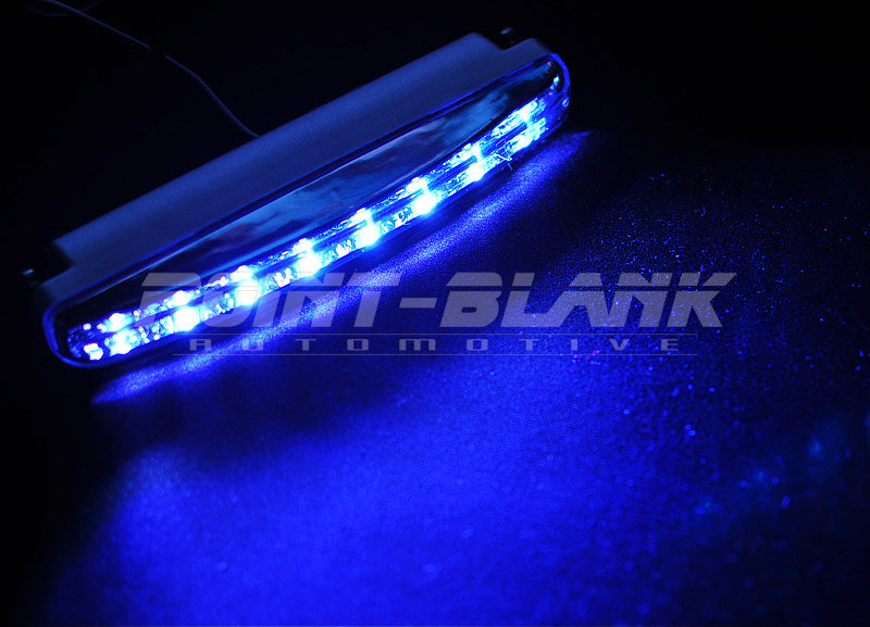 DRL 8x LED 9-16V Daytime Running Lights - 150lm 6000K White/Blue/Red