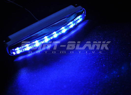 DRL 8x LED 9-16V Daytime Running Lights - 150lm 6000K White/Blue/Red