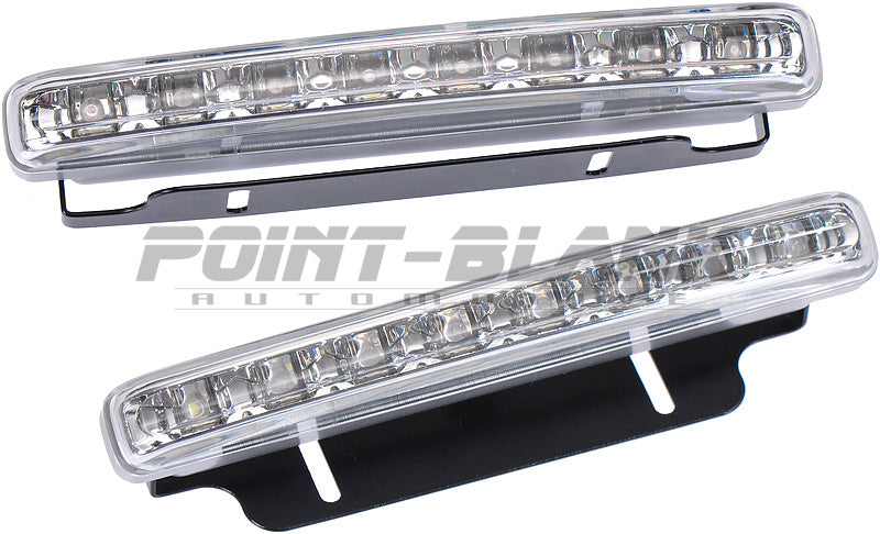 DRL 8x LED 9-16V Daytime Running Lights - 150lm 6000K White/Blue/Red