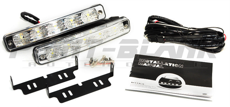 DRL 5x LED 9-32V Daytime Running Lights - 900lm 6000K White