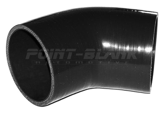 3 Inch ID (76mm) 45 Degree Elbow Silicone Hose - Blue/Black