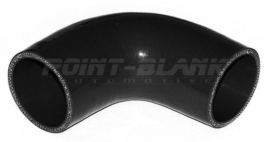 1.375 Inch ID (35mm) 90 Degree Elbow Silicone Hose - Blue/Black