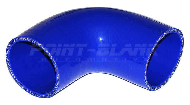 2.75 Inch ID (70mm) 90 Degree Elbow Silicone Hose - Blue/Black
