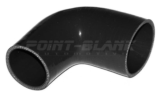 2.5 to 2 Inch ID (63-51mm) 90 Degree Elbow Reducer Silicone Hose - Blue/Black