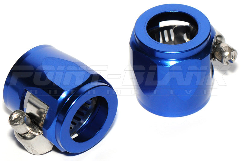 Aluminium Hex Hose Finisher Clamp - AN-4 (12.7mm ID) Black/Blue/Red