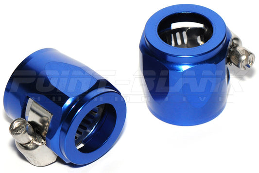 Aluminium Hex Hose Finisher Clamp - AN-10 (20.6mm ID) Black/Blue/Red
