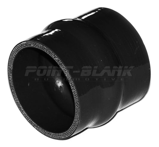 3 Inch ID (76mm) Straight Humped Joiner Silicone Hose - Blue/Black