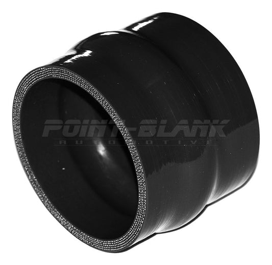 3.5 Inch ID (89mm) Straight Humped Joiner Silicone Hose - Blue/Black