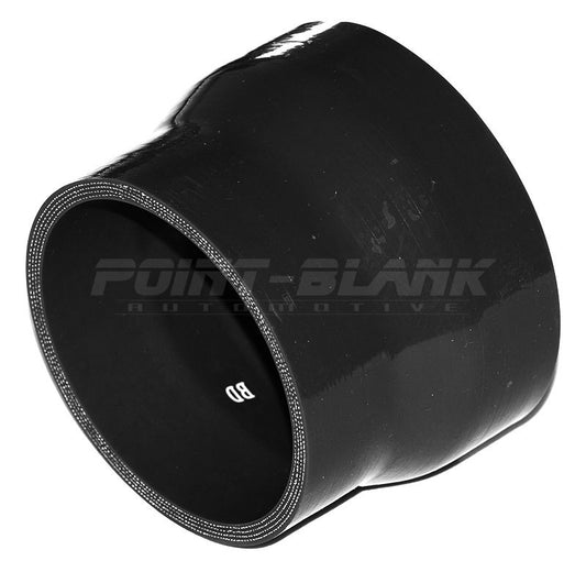 4 to 3.5 Inch ID (102-89mm) Straight Reducer Silicone Hose - Blue/Black