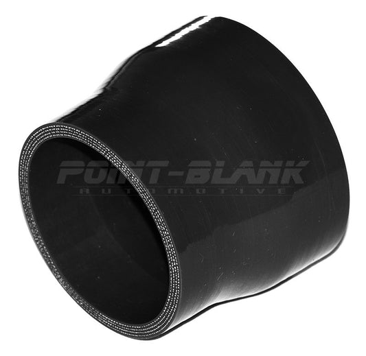 3.5 to 3 Inch ID (89-76mm) Straight Reducer Silicone Hose - Blue/Black