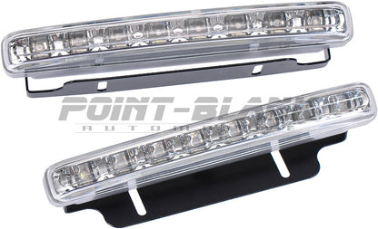 DRL 8x LED 9-16V Daytime Running Lights - 150lm 6000K White/Blue/Red