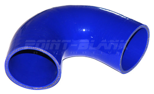 4 Inch ID (102mm) 135 Degree Elbow Silicone Hose - Blue/Black