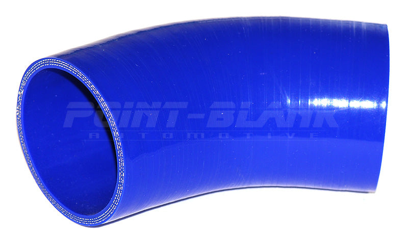 2.5 Inch ID (63mm) 45 Degree Elbow Silicone Hose - Blue/Black