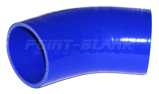 2.75 Inch ID (70mm) 45 Degree Elbow Silicone Hose - Blue/Black