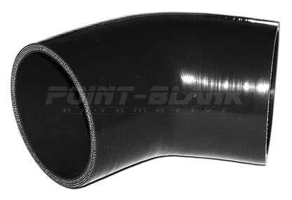 3 Inch ID (76mm) 45 Degree Elbow Silicone Hose - Blue/Black