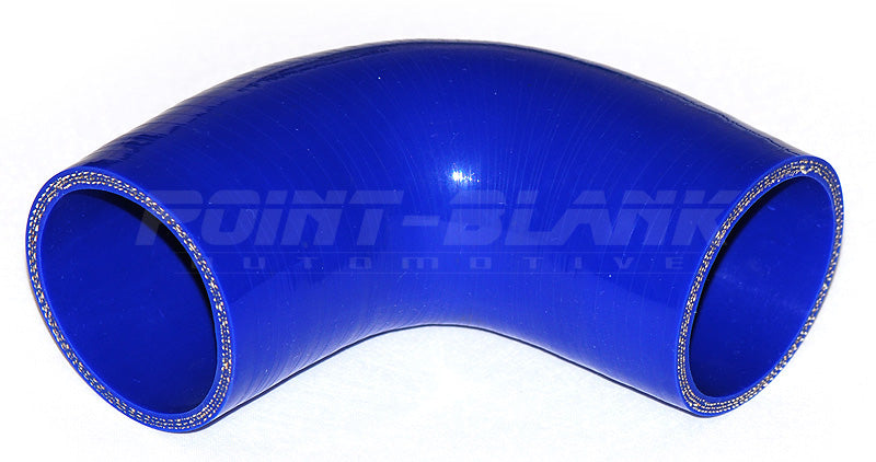 1.5 Inch ID (38mm) 90 Degree Elbow Silicone Hose - Blue/Black
