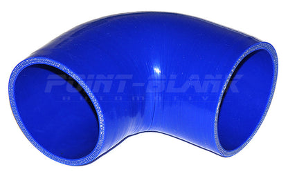 3.25 Inch ID (83mm) 90 Degree Elbow Silicone Hose - Blue/Black