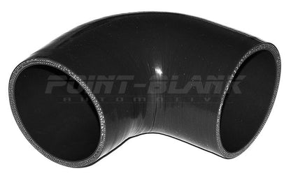3.25 Inch ID (83mm) 90 Degree Elbow Silicone Hose - Blue/Black