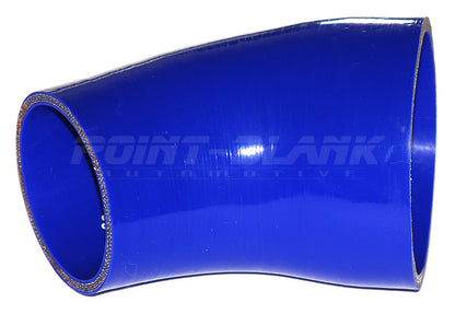 4 to 3 Inch ID (102-76mm) 45 Degree Elbow Reducer Silicone Hose - Blue/Black