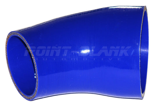 4 to 3 Inch ID (102-76mm) 45 Degree Elbow Reducer Silicone Hose - Blue/Black