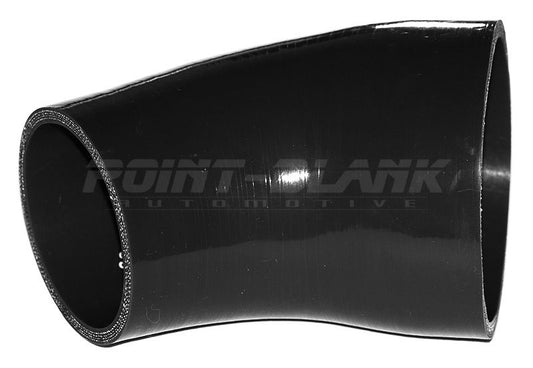 4 to 3 Inch ID (102-76mm) 45 Degree Elbow Reducer Silicone Hose - Blue/Black