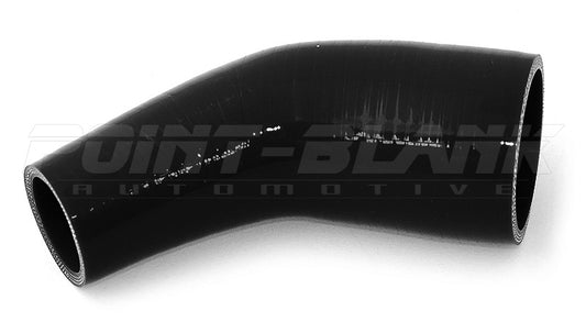 2 to 1.75 Inch ID (51-45mm) 45 Degree Elbow Reducer Silicone Hose - Blue/Black
