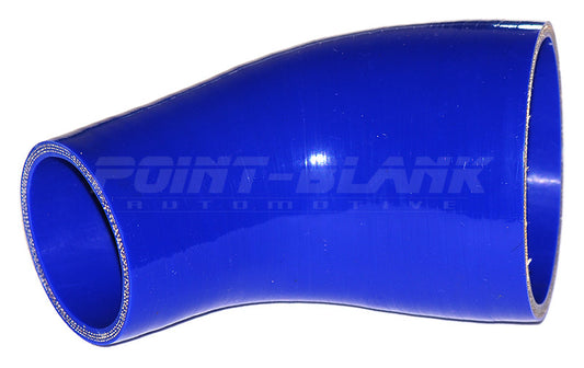 3 to 2 Inch ID (76-51mm) 45 Degree Elbow Reducer Silicone Hose - Blue/Black