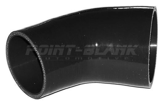 3 to 2.5 Inch ID (76-63mm) 45 Degree Elbow Reducer Silicone Hose - Blue/Black