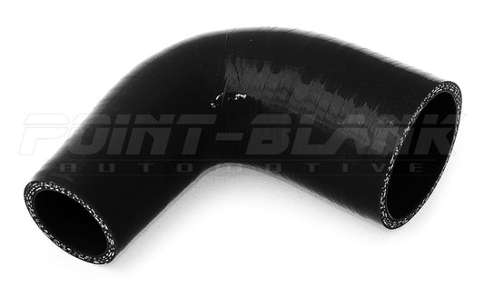 2 to 1.75 Inch ID (51-45mm) 90 Degree Elbow Reducer Silicone Hose - Blue/Black