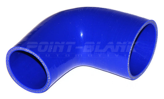 2.25 to 2 Inch ID (57-51mm) 90 Degree Elbow Reducer Silicone Hose - Blue/Black