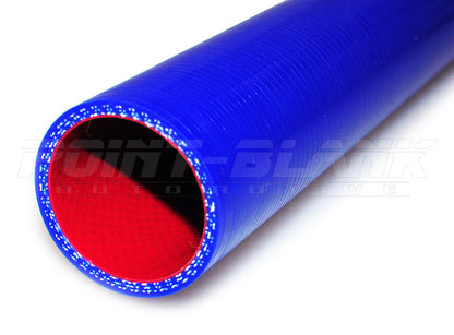 3 Inch ID (76mm) Oil & Fuel Resistant Straight Silicone Hose 1000mm - Blue/Black