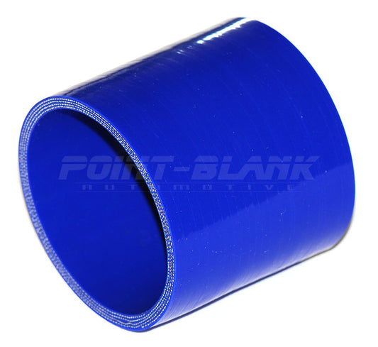 3.15 Inch ID (80mm) Straight Joiner Silicone Hose - Blue/Black
