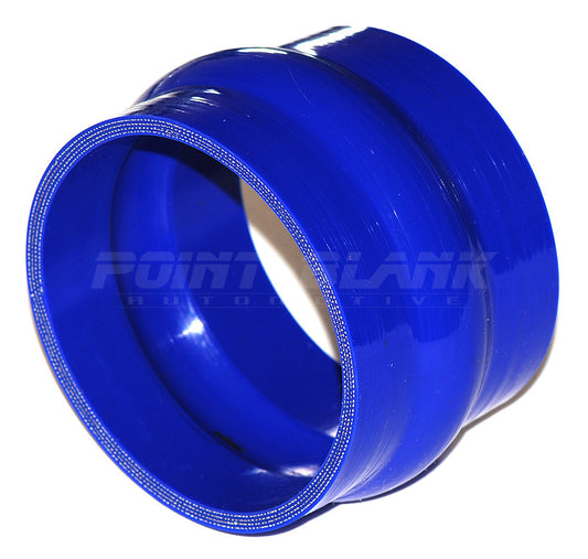 4 Inch ID (102mm) Straight Humped Joiner Silicone Hose - Blue/Black