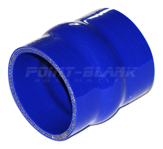 2.75 Inch ID (70mm) Straight Humped Joiner Silicone Hose - Blue/Black