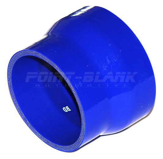4.5 to 4 Inch ID (114-102mm) Straight Reducer Silicone Hose - Blue/Black