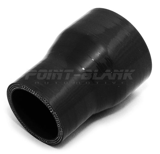 1 to 1/2 Inch ID (25-13mm) Straight Reducer Silicone Hose - Blue/Black