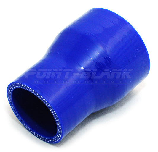 1 to 1/2 Inch ID (25-13mm) Straight Reducer Silicone Hose - Blue/Black