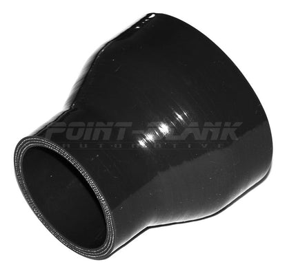 4 to 2.5 Inch ID (102-63mm) Straight Reducer Silicone Hose - Blue/Black