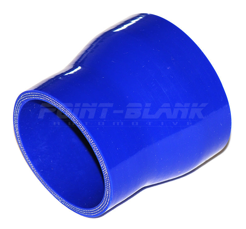 3 to 2.5 Inch ID (76-63mm) Straight Reducer Silicone Hose - Blue/Black