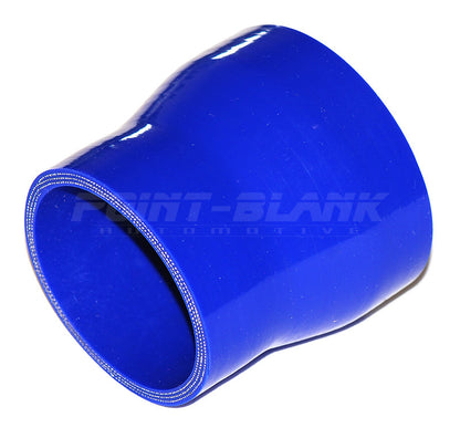 3 to 2.5 Inch ID (76-63mm) Straight Reducer Silicone Hose - Blue/Black